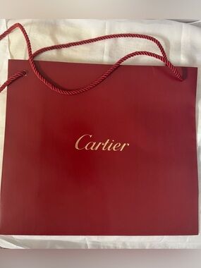 Cartier 💯% Authentic iconic brand luxury paper shopping bag. Ideal for gifting.